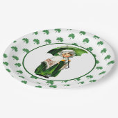 ヴィンテージリトルアイリッシュガールセントパトリックの日 ペーパープレート (アングル)