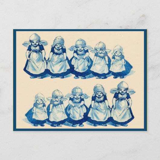 ヴィンテージリトルオランダ女子 ポストカード (正面)