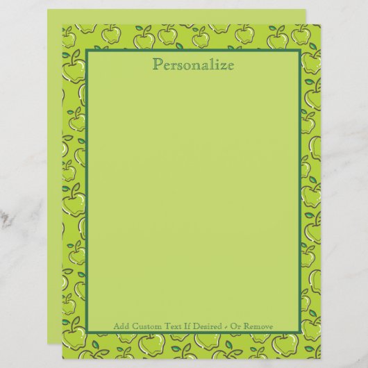 ヴィンテージリトルグリーンりんご果樹園のパーソナライズ (正面/裏面)