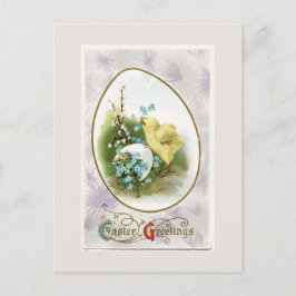 ヴィンテージリトルシックと卵のイースターポストカード シーズンポストカード