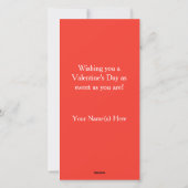 ヴィンテージリトルピギーカスタムレトロバレンタインデー シーズンカード (裏面)