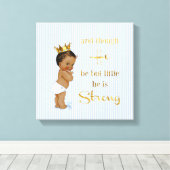 ヴィンテージリトルプリンスエスニックベビー金ゴールドクラウン引用文 キャンバスプリント (インサイチュ (ウッドフロア))