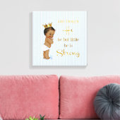 ヴィンテージリトルプリンスエスニックベビー金ゴールドクラウン引用文 キャンバスプリント (インサイチュ (リビング))