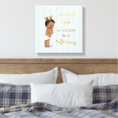 ヴィンテージリトルプリンスエスニックベビー金ゴールドクラウン引用文 キャンバスプリント (インサイチュ (寝室))