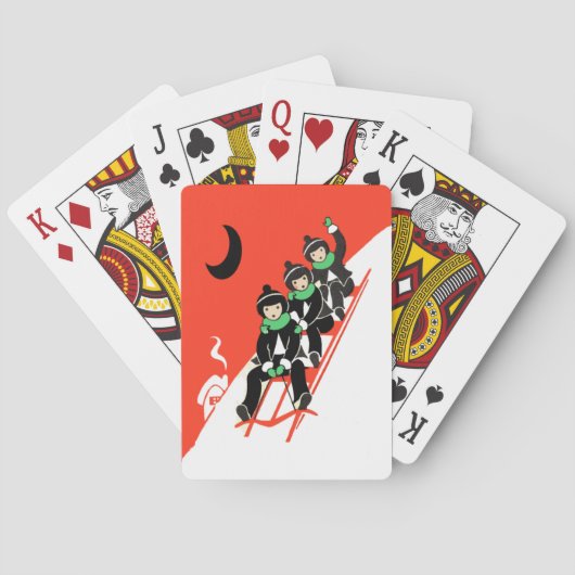 ヴィンテージリトルボーイズスリディングスノームーンハウス トランプ (裏面)