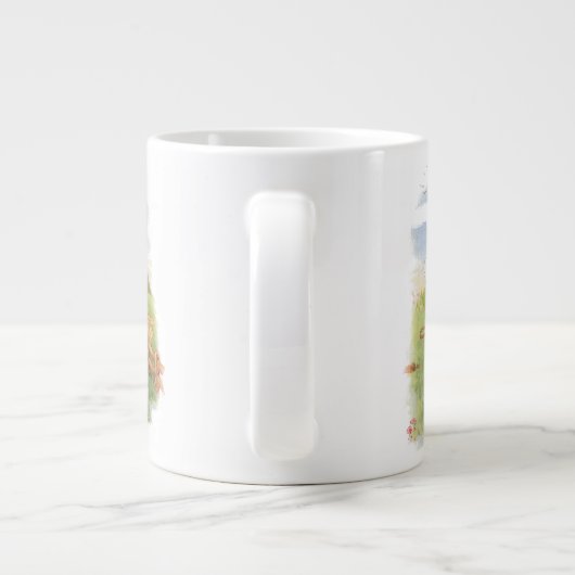 ヴィンテージリトルボーピープマザーグース子供部屋韻 ジャンボコーヒーマグカップ (裏面)