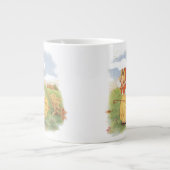 ヴィンテージリトルボーピープマザーグース子供部屋韻 ジャンボコーヒーマグカップ (正面)