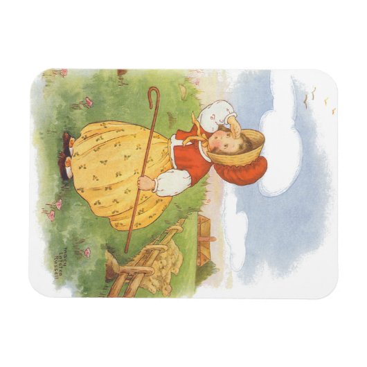 ヴィンテージリトルボーピープマザーグース子供部屋韻 マグネット (横)