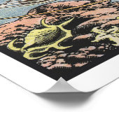 ヴィンテージリトルマーメイドフェアリーイラストレーション ポスター (角)