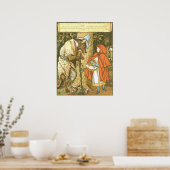 ヴィンテージリトルレッドライディングフードイラストレーション(1915) ポスター (キッチン)