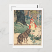ヴィンテージリトルレッドライディングフードイラストレーション(1919) ポストカード (正面/裏面)
