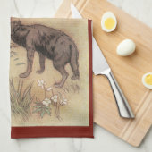 ヴィンテージリトルレッドライディングフードバイワーウィックゴブル キッチンタオル (四つ折り)