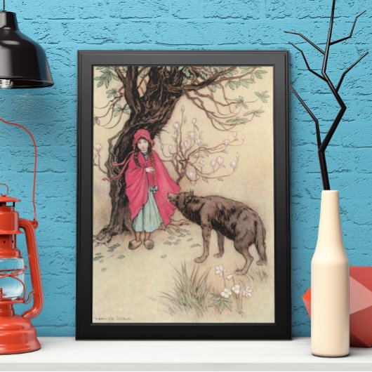 ヴィンテージリトルレッドライディングフードバイワーウィックゴブル ポスター