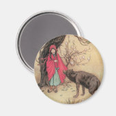 ヴィンテージリトルレッドライディングフードバイワーウィックゴブル マグネット (正面/裏面)