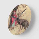 ヴィンテージリトルレッドライディングフードバイワーウィックゴブル ラウンド壁時計 (傾斜)