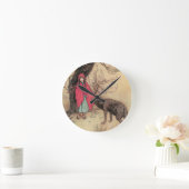 ヴィンテージリトルレッドライディングフードバイワーウィックゴブル ラウンド壁時計 (ホーム)