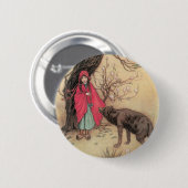 ヴィンテージリトルレッドライディングフードバイワーウィックゴブル 缶バッジ (正面&裏面)