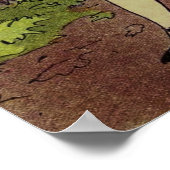 ヴィンテージリトルレッドライディングフードブックアート ポスター (角)