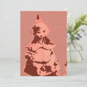 ヴィンテージリトルレッドライディングフード 招待状 (スタンド正面)