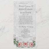 ヴィンテージリネンバラ | 結婚式 プログラム (正面/裏面)