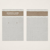 ヴィンテージリネンバーラップ&レースイヤリングディスプレイ (正面&裏面)