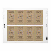 ヴィンテージリネンフローラビー蜂蜜jarラベル ラベル (フルシート)