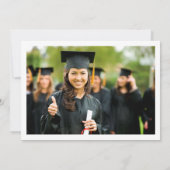 ヴィンテージリネンミニマル院写真卒業 案内状 (裏面)