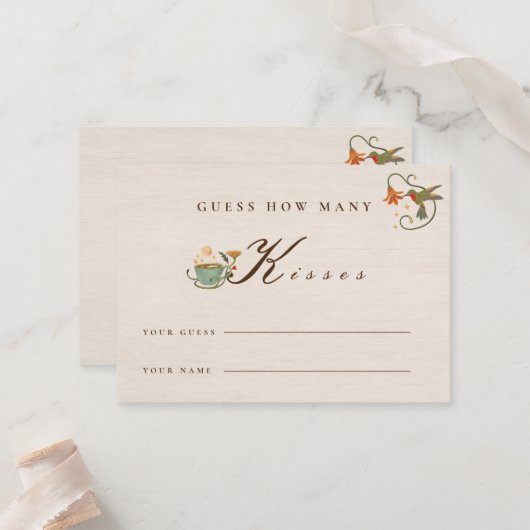 ヴィンテージリネン妖精の花ブライダルシャワーゲームカード プレイスカード (正面/裏面インサイチュ)