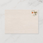 ヴィンテージリネン妖精の花ブライダルシャワーゲームカード プレイスカード (裏面)