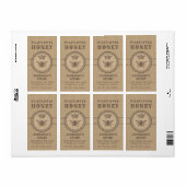 ヴィンテージリネン素朴な女王ミツバチ蜂蜜の瓶ラベル ラベル (フルシート)