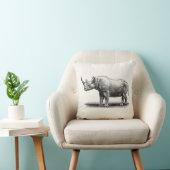 ヴィンテージリノセロスイラストレーションリノサイ クッション (椅子)