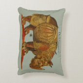 ヴィンテージリノドゥラーズライノセロスアンティーク アクセントクッション (裏面(縦))