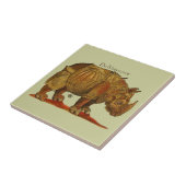 ヴィンテージリノドゥラーズライノセロスアンティーク タイル (側面)