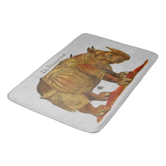 ヴィンテージリノドゥラーズライノセロスアンティーク バスマット (アングル)