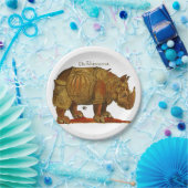 ヴィンテージリノドゥラーズライノセロスアンティーク ペーパープレート (パーティー)