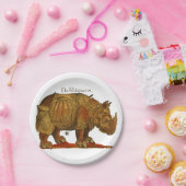 ヴィンテージリノドゥラーズライノセロスアンティーク ペーパープレート (パーティー)