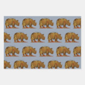 ヴィンテージリノドゥラーズライノセロスアンティーク ラッピングペーパーシート (正面3)