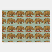 ヴィンテージリノドゥラーズライノセロスアンティーク ラッピングペーパーシート (正面2)