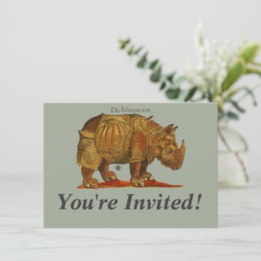 ヴィンテージリノドゥラーズライノセロスアンティーク 招待状 (スタンド正面)