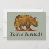 ヴィンテージリノドゥラーズライノセロスアンティーク 招待状 (正面)