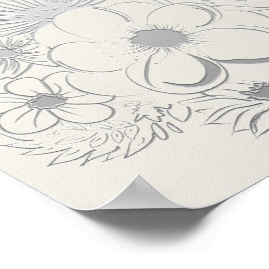 ヴィンテージリハーサルディナーウェルカムサイン ポスター (角)