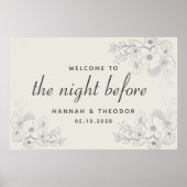 ヴィンテージリハーサルディナーウェルカムサイン ポスター (正面)