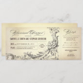 ヴィンテージリハーサルディナーチケット招待状 招待状 (正面/裏面)