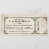 ヴィンテージリハーサルディナーチケット招待状I 招待状 (正面/裏面)