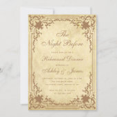 ヴィンテージリハーサルディナーナイトウィザパーチメント 招待状 (正面)