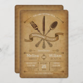 ヴィンテージリハーサルディナー招待状 招待状 (正面/裏面)