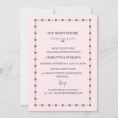 ヴィンテージリハーサル結婚ディナー前の夜 招待状 (正面)