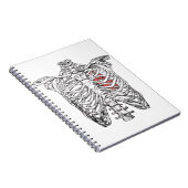 ヴィンテージリバケージ&ハート解剖学ハロウィーン ノートブック (右側)