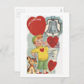 ヴィンテージリバティーベルバレンタイン シーズンポストカード (正面/裏面)