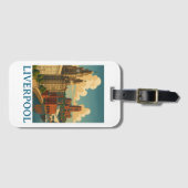 ヴィンテージリバプールイングランドトラベルシティビュー ラゲッジタグ (正面横)